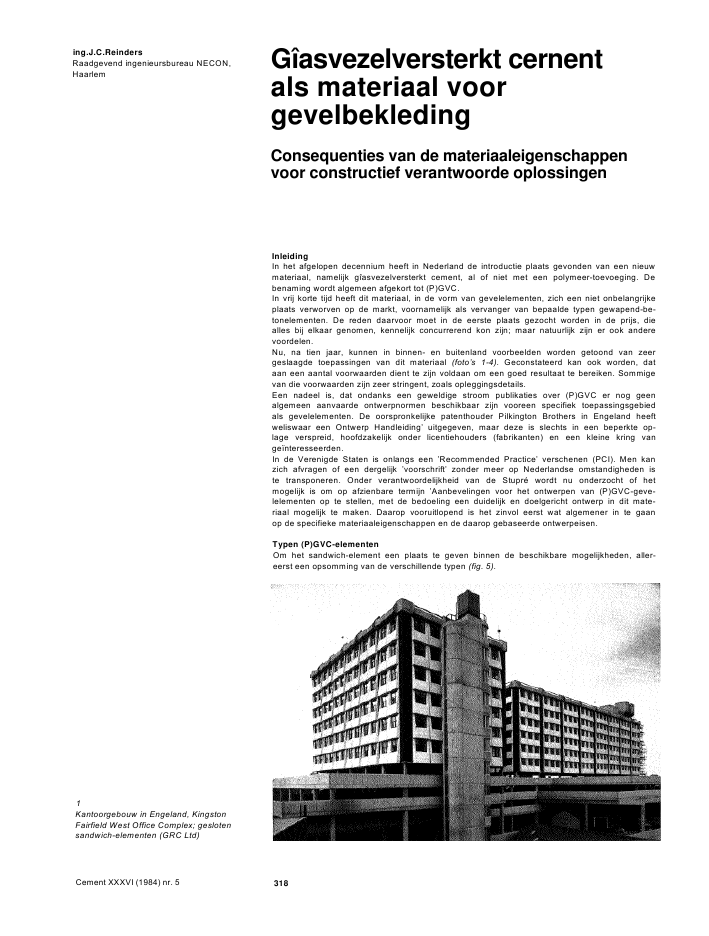 Cement Kennisplatform Over Betonconstructies