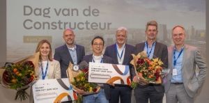 De winnaars van verkiezing Constructeur van het Jaar 2024: Diederik Veenendaal, Lonneke van Haalen en Jaco Reusink, foto: René van den Burg
