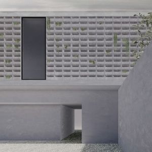 De eerste prijs ging naar Hydrowall, een groen gevelontwerp met twee gradaties van porositeit in het beton